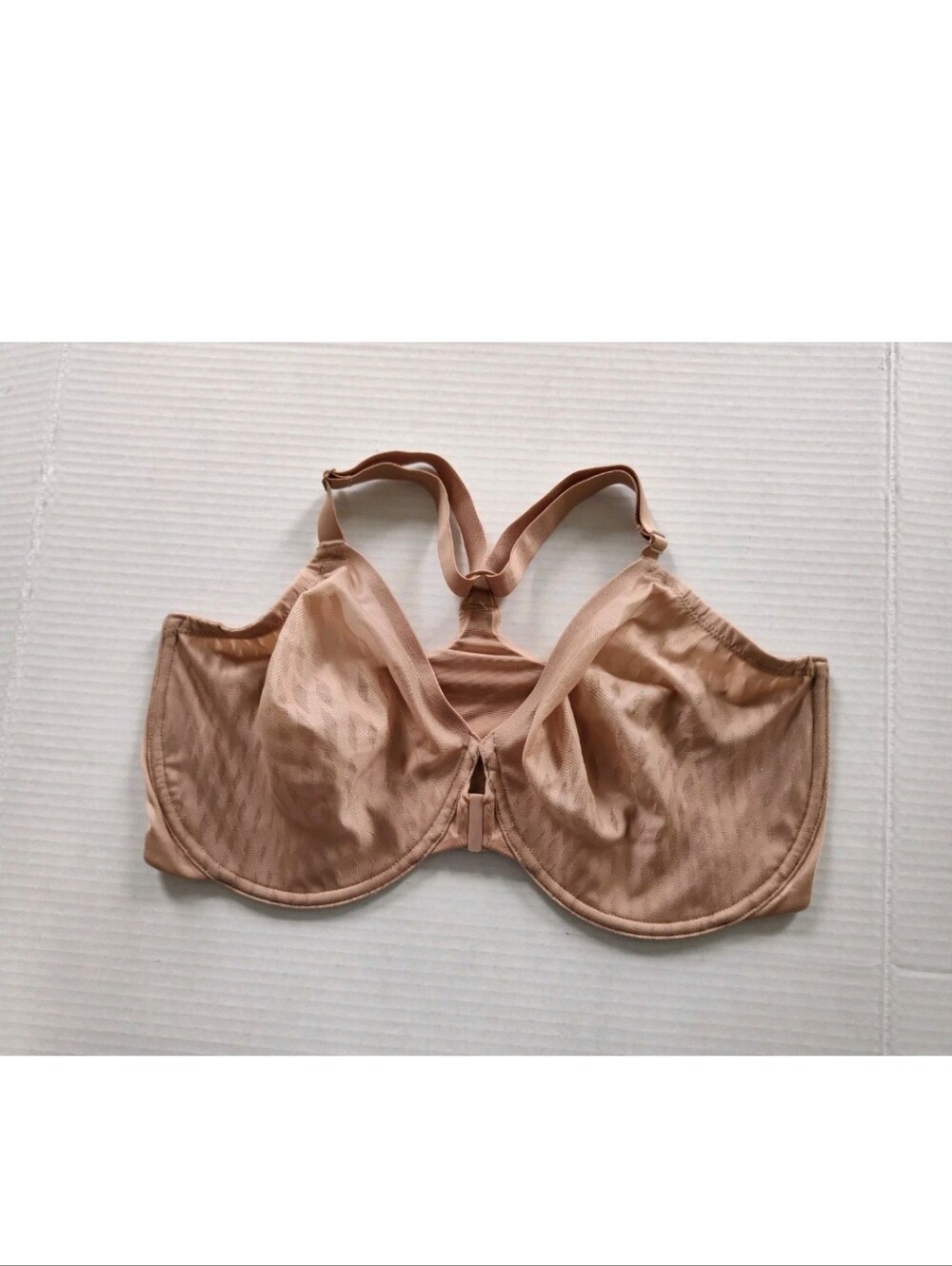 Wacoal Elevated Allure Underwire Front Close Racerback Bra Size 38G Beige 855436